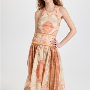 Zimmermann Anneke Cutout Long Halter Dress NWT